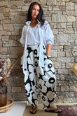 Carnaby Shelby Barrel Pant Black & White
